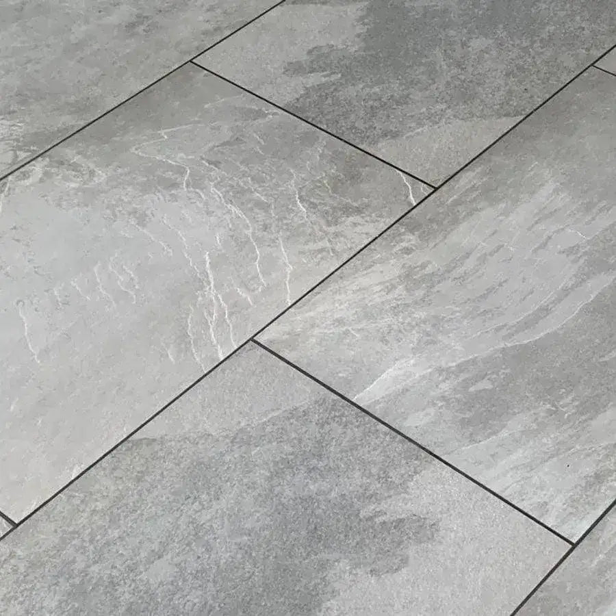 Brazilian Grey Slate Porcelain Paving 900x600x20 | Paving Slabs UK