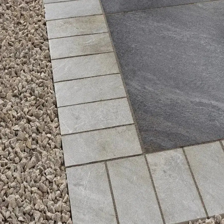 Kandla grey porcelain border edging 200 100