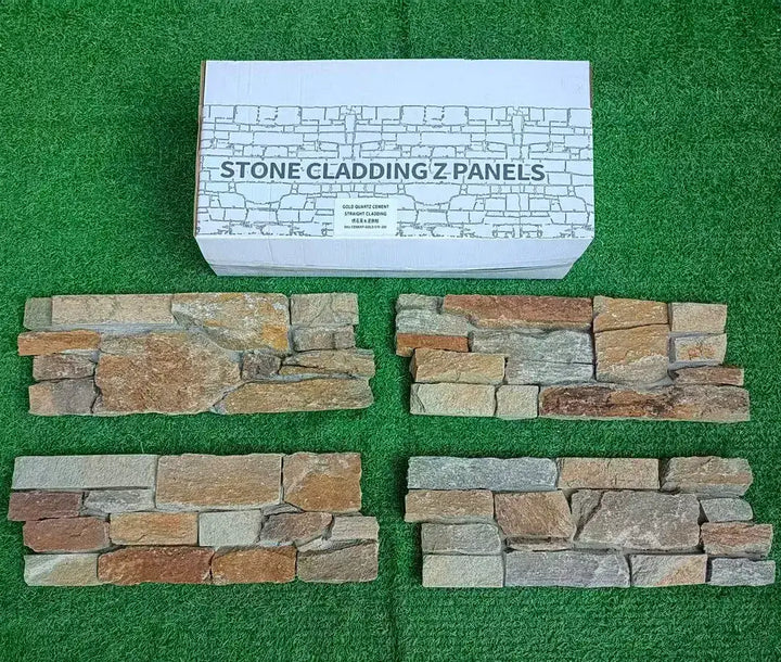 Autumn Gold Stone Cladding Z Tiles Clad Panels 570 x 200 | Paving Slabs UK