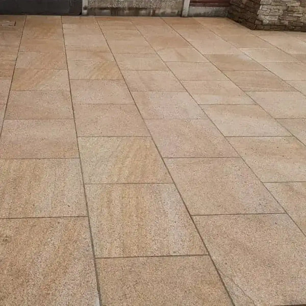 gold yellow granite paving slabs 900 600 x20