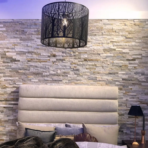Oyster Quartz Split Face Tiles Cladding 360 x 100 | Paving Slabs UK