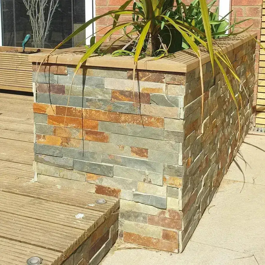 Multicolour Slate Split Face Tiles 550x150 | Paving Slabs UK